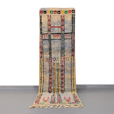 Authentic Vintage Runner Moroccan Rug 2.4 x 8.5 feet / 73 x 260 cm - Ettilux Home